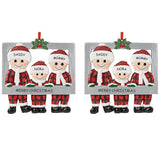 2Pcs Christmas Family Member Photo Frame Pendant