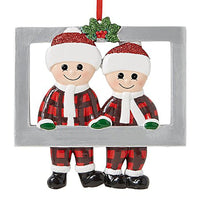 2Pcs Christmas Family Member Photo Frame Pendant