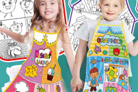 DIY Kids Graffiti Apron with 12Pcs Paintting Pens