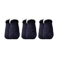 3-Pairs Plush Soft Sock Slippers