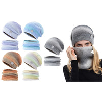 Fleece-Lined Gradient Hat & Snood Set