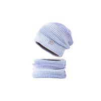 Fleece-Lined Gradient Hat & Snood Set