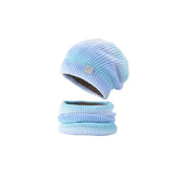 Fleece-Lined Gradient Hat & Snood Set