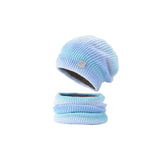 Fleece-Lined Gradient Hat with Snood