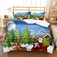 Christmas 2pcs/3pcs Bedding Set Quilt Cover Pillowcases Set