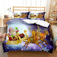 Christmas 2pcs/3pcs Bedding Set Quilt Cover Pillowcases Set