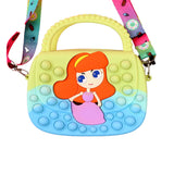 Silicone Pop Toy Bubble Popper Crossbody Handbag for Kids