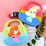 Silicone Pop Toy Bubble Popper Crossbody Handbag for Kids