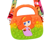 Silicone Pop Toy Bubble Popper Crossbody Handbag for Kids