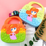 Silicone Pop Toy Bubble Popper Crossbody Handbag for Kids