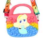 Silicone Pop Toy Bubble Popper Crossbody Handbag for Kids