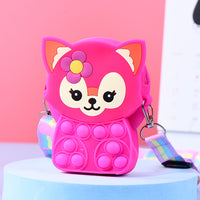 Girl Pop Purse Handbag Silicone Pop Toy Push Sensory Shoulder Bag Fidget Toys