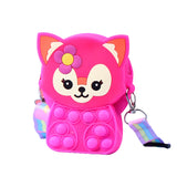 Girl Pop Purse Handbag Silicone Pop Toy Push Sensory Shoulder Bag Fidget Toys