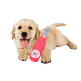 Squeaky Pet Toys Wine Bottle Plush Dog Chew Squeaker Teething Training