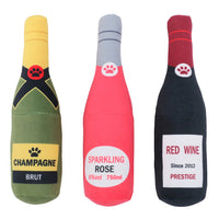 Squeaky Pet Toys Wine Bottle Plush Dog Chew Squeaker Teething Training