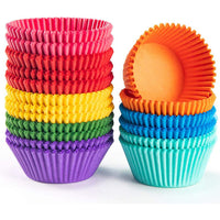 200Pcs Disposable Paper Cupcake Cups Mold Baking Cups Liners Random Mixed Pattern