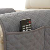3 Piece Chaise Longue Pillow Pad Armrest Pad Washable Detachable Pad Armrest with Storage Pocket