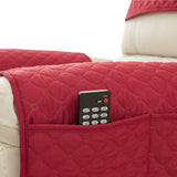 3 Piece Chaise Longue Pillow Pad Armrest Pad Washable Detachable Pad Armrest with Storage Pocket