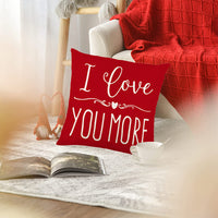 2Pcs Valentine's Day Print Cushion Cover Sofa Throw Pillowcase Pillow Cover Home Decor