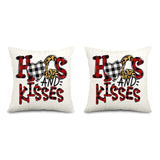 2Pcs Valentine's Day Print Cushion Cover Sofa Throw Pillowcase Pillow Cover Home Decor