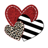 2Pcs Valentine's Day Heat Transfer Film Sticker DIY Iron on Patch for T-shirt Clothes