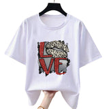 2Pcs Valentine's Day Heat Transfer Film Sticker DIY Iron on Patch for T-shirt Clothes