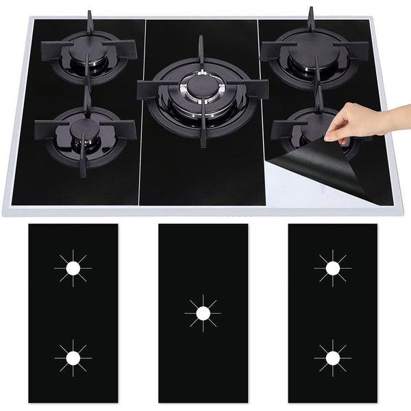 Set of 3Pcs Non-Stick Gas Stove Protector Mat Reusable Gas Stove Burner Covers Pad Gas Range Protectors Covers