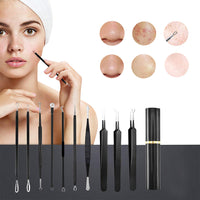 10 Pcs Black Head Remover Pimple Popper Tool Kit