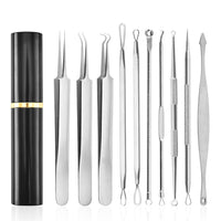 10 Pcs Black Head Remover Pimple Popper Tool Kit