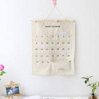 Storage Bag With 32 Pockets Hanging For Home Door Decor Calendar Memo Hanging Bag