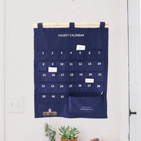 Storage Bag With 32 Pockets Hanging For Home Door Decor Calendar Memo Hanging Bag