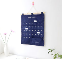 Storage Bag With 32 Pockets Hanging For Home Door Decor Calendar Memo Hanging Bag