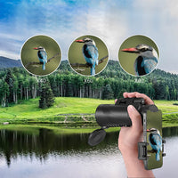 10-12X Magnification Monoculars High Power Monocular Telescope with Smartphone Clip and Tripod for Travel Hiking Scenery