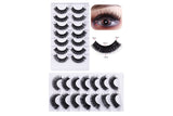 7 Pairs of D-Curved Natural Curling False Eyelashes