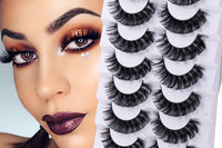 7 Pairs of D-Curved Natural Curling False Eyelashes