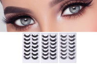 7 Pairs of D-Curved Natural Curling False Eyelashes