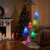 LED Solar Christmas Tree Wind Chime Lights Outdoor Garden Decor