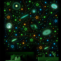 497Pcs Luminous Sticker Wall Decal Luminous Stars self-Adhesive Children's Room Wall Stickers