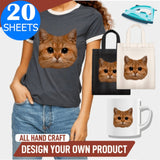 20 Sheets DIY Iron Heat Transfer Print A4 Paper for T Shirt