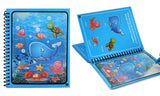 2Pcs Reusable Magic Water Coloring Book with Drawing Pen Painting Book