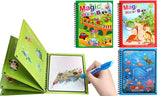 2Pcs Reusable Magic Water Coloring Book with Drawing Pen Painting Book