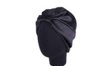 Women Silk Turban Tied Knot Fashion Pleated Turban Cap Beanie Headwrap Sleep Hat