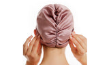 Women Silk Turban Tied Knot Fashion Pleated Turban Cap Beanie Headwrap Sleep Hat