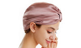 Women Silk Turban Tied Knot Fashion Pleated Turban Cap Beanie Headwrap Sleep Hat