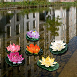 6Pcs Artificial Floating Lotus Flowers Realistic Life Like Artificial Plants Home Garden Koi Pond Pool Decoration