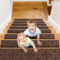 Self-adhesive Cling Non Slip Carpet Stair Treads - Embossed