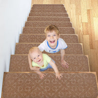 Self-adhesive Cling Non Slip Carpet Stair Treads - Embossed