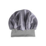 Solid Color Women Satin Sleeping Cap Wrap Hair Bonnet Elastic Headwear