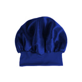 Solid Color Women Satin Sleeping Cap Wrap Hair Bonnet Elastic Headwear