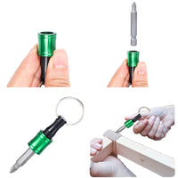 6Pcs 1/4 Hex Shank Quick Release Keychain Screwdriver Drill Bit Holder Extension